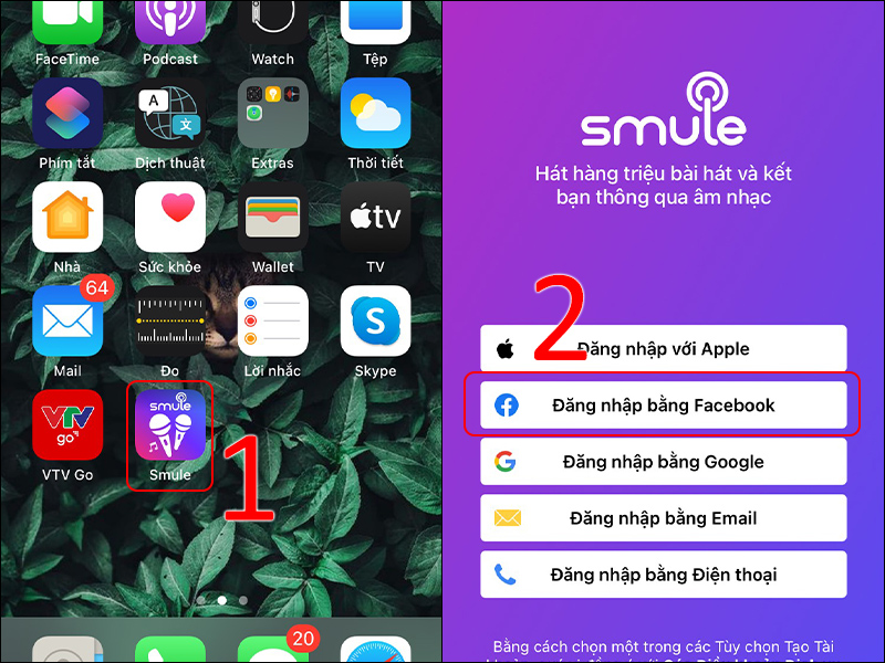 Đăng nhập v&agrave;o ứng dụng